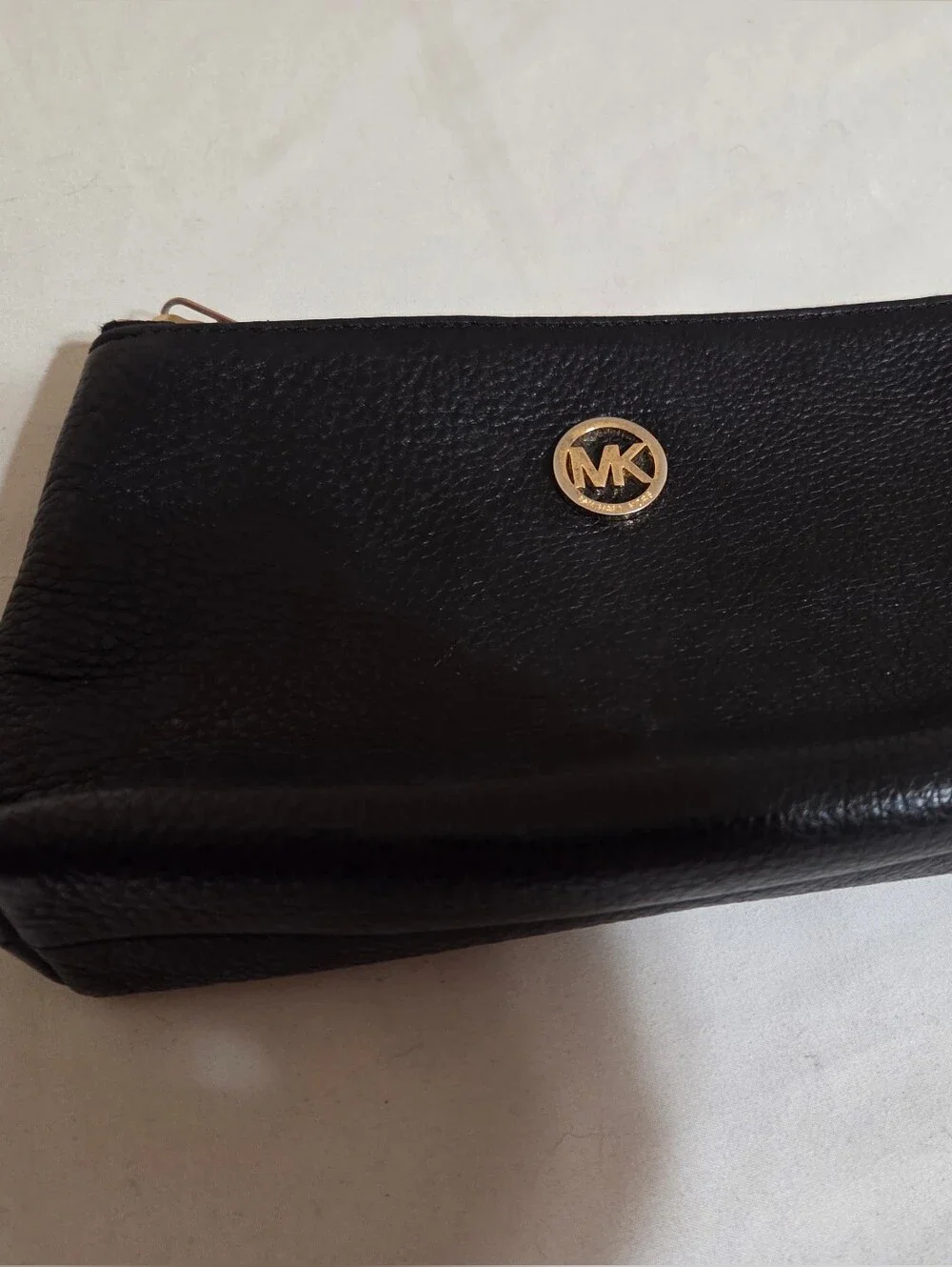 Michael Kors Black Pebbled Leather Clutch